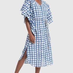 Mirth Bali Kaftan Indigo Blue Dress